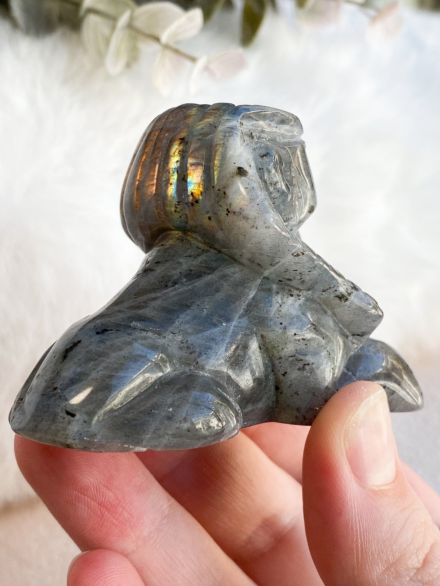 Labradorite Sphynx Carving