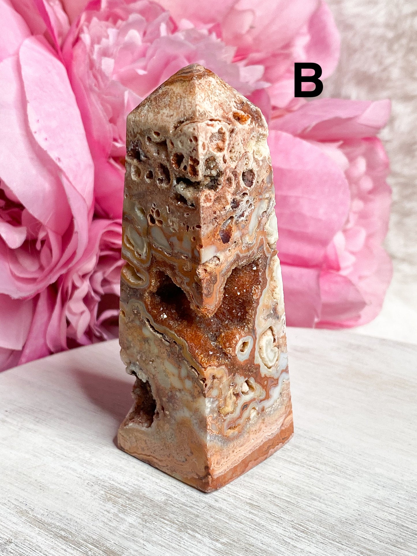 Pink Crazy Lace Agate Tower - You Choose