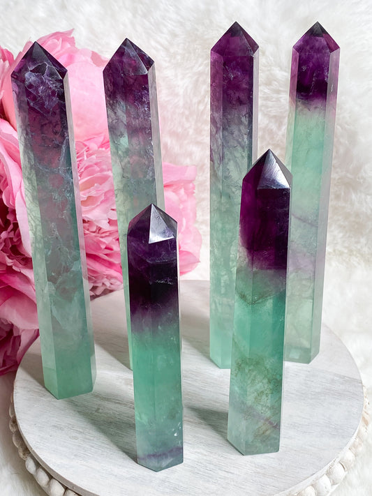 Watermelon Fluorite Tower - You Choose