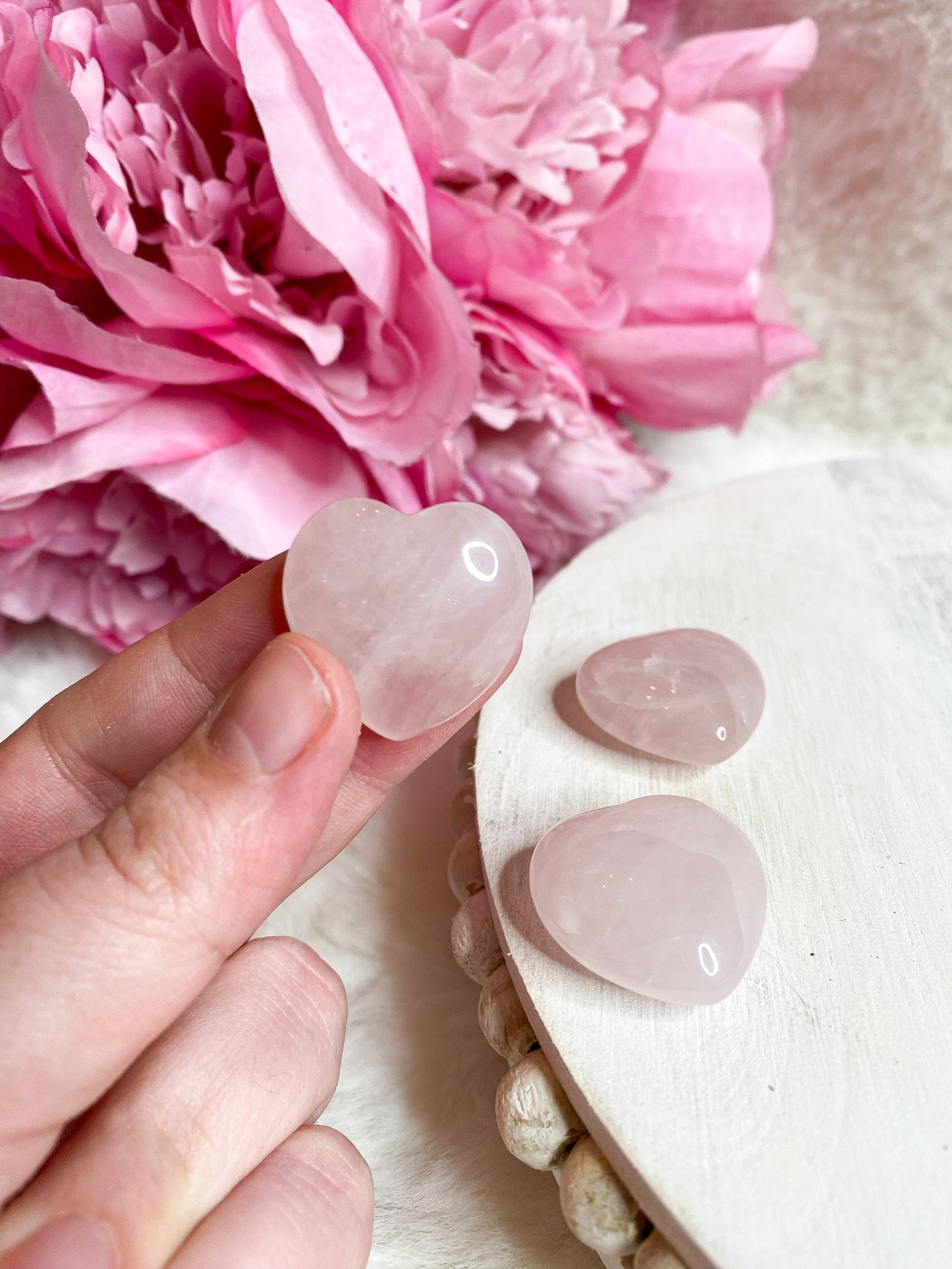 Rose Quartz Small Heart