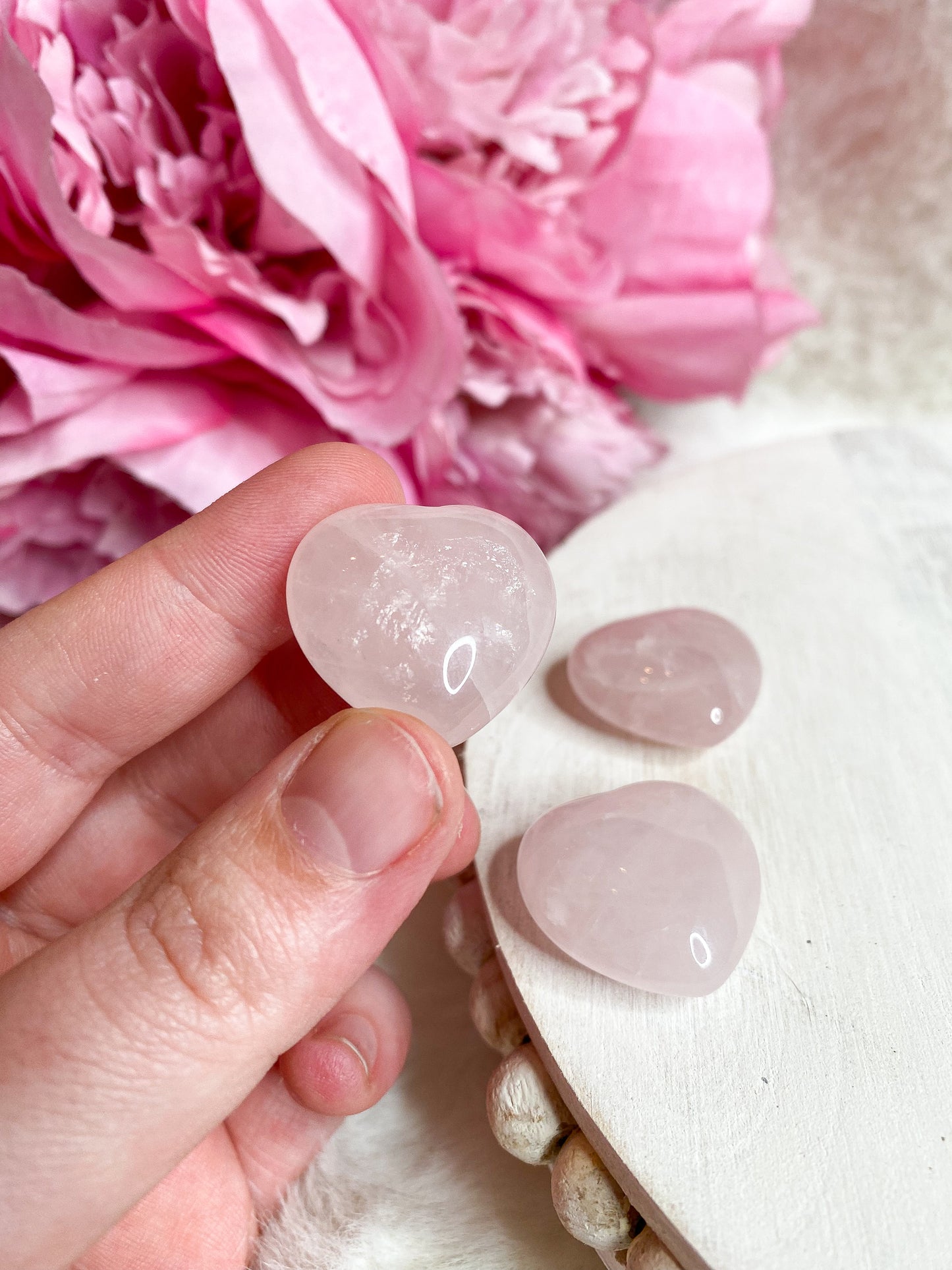 Rose Quartz Small Heart