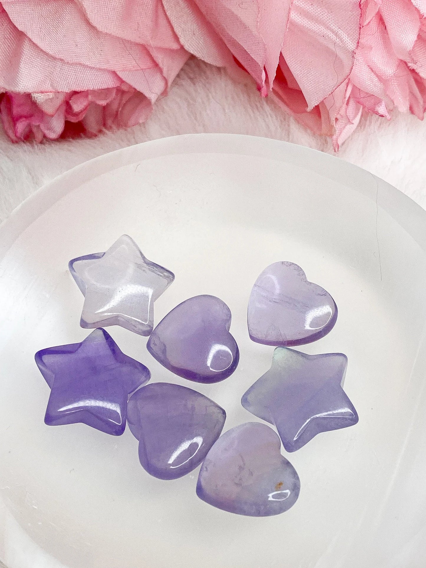 Fluorite Mini Star/Heart Carving