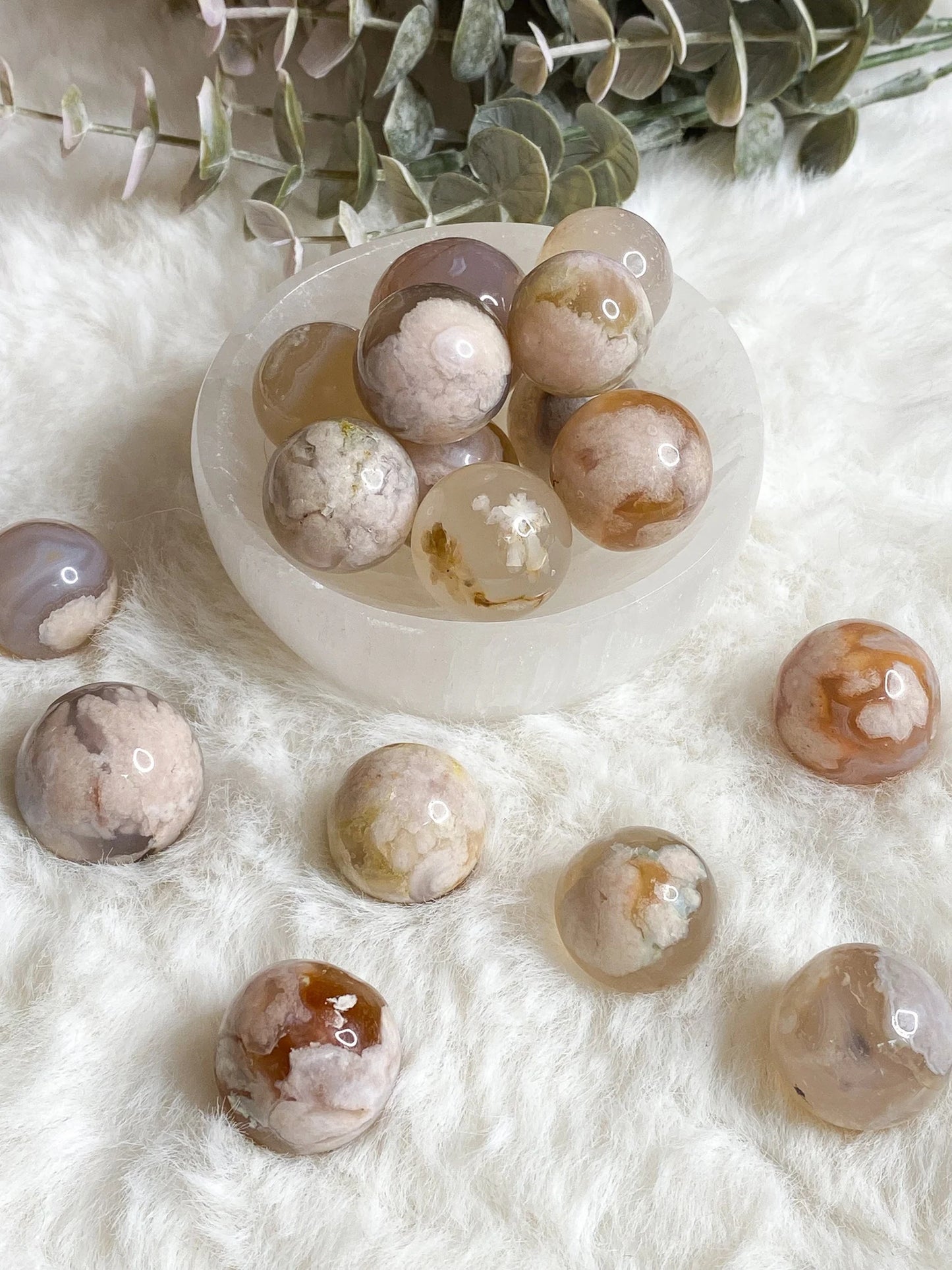 Flower Agate Mini Sphere