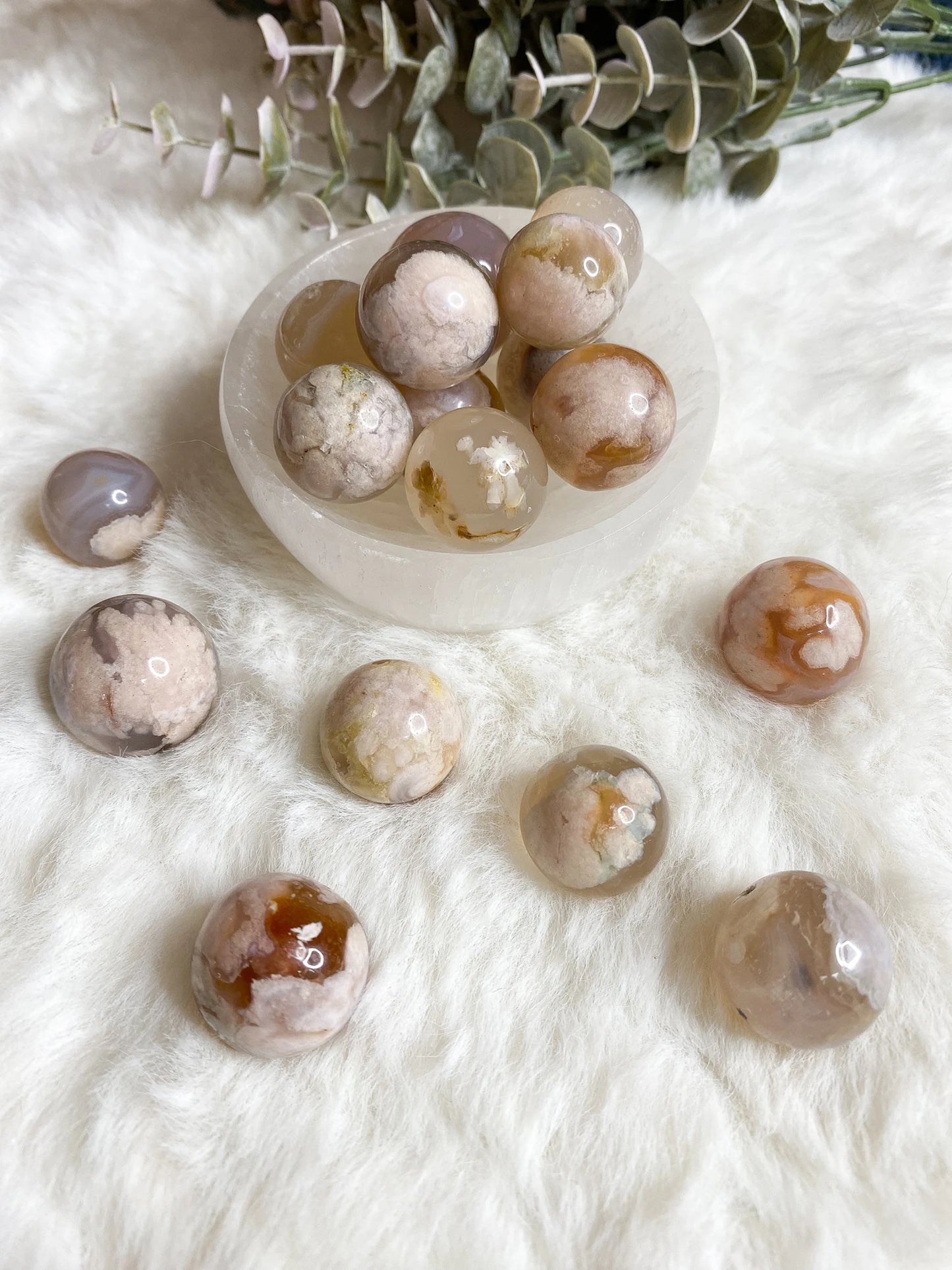 Flower Agate Mini Sphere